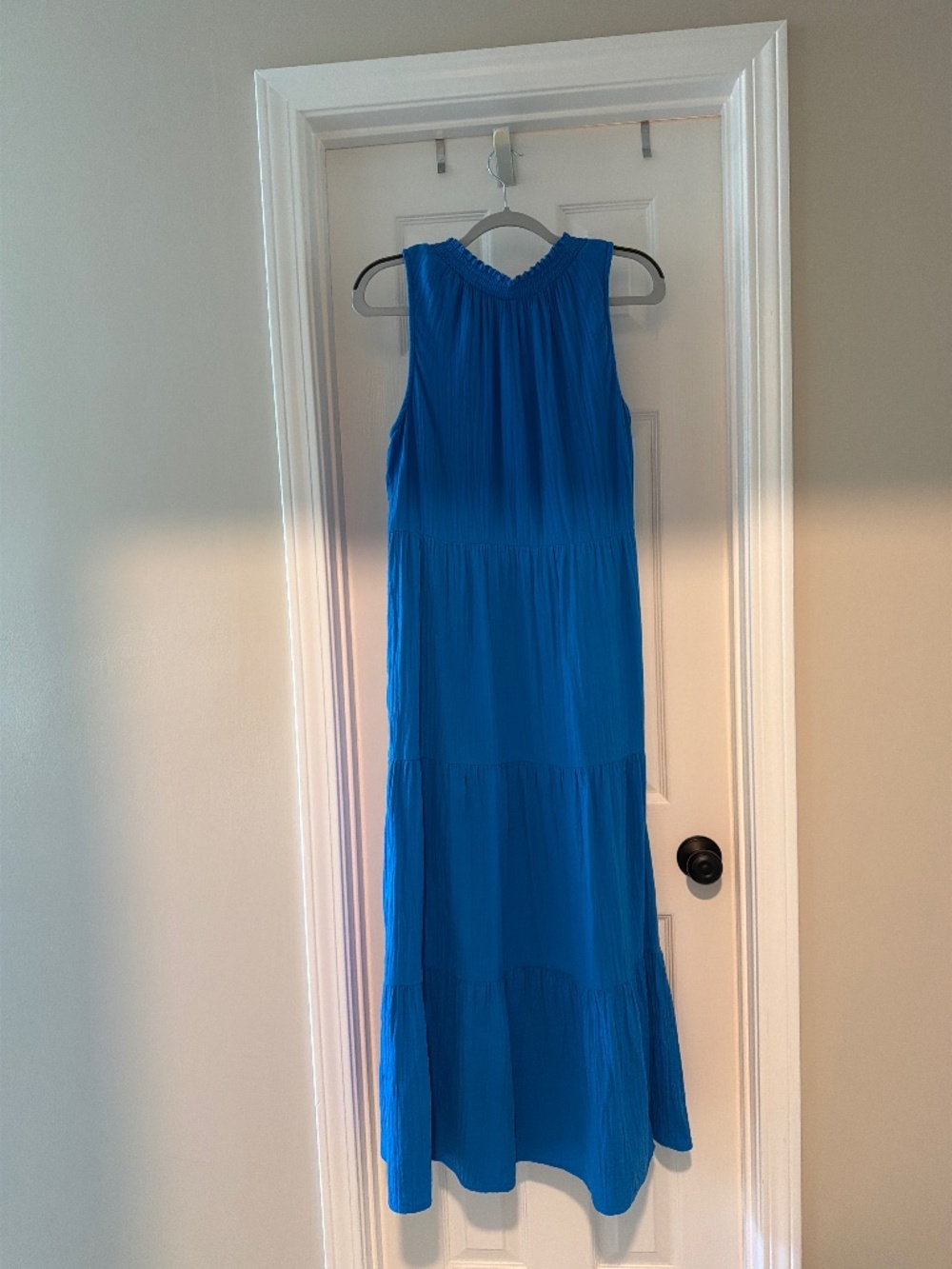 Boden bright blue sleeveless gauze dress